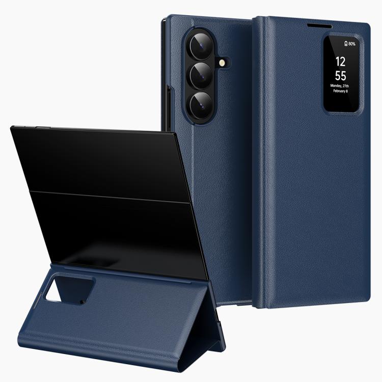 Custodia per telefono in pelle Smart View Window con slot per carte, For Galaxy S26 FE 5G, For Galaxy Fold8 Ultra 5G, For Galaxy Z TriFold, For Galaxy S26 Ultra 5G