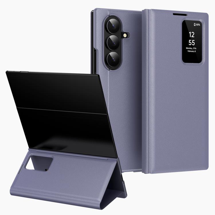 Custodia per telefono in pelle Smart View Window con slot per carte, For Galaxy S26 FE 5G, For Galaxy Fold8 Ultra 5G, For Galaxy Z TriFold, For Galaxy S26 Ultra 5G