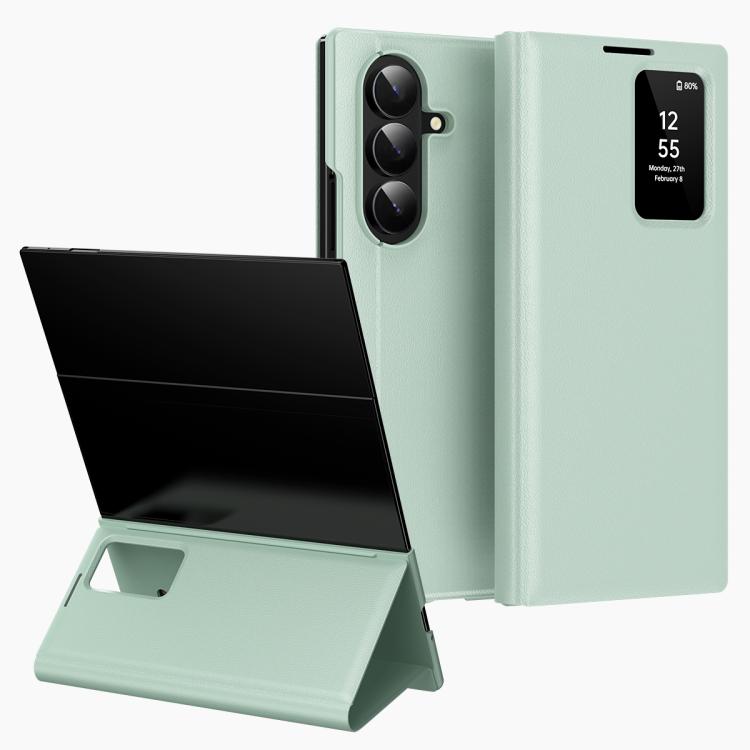 Custodia per telefono in pelle Smart View Window con slot per carte, For Galaxy S26 FE 5G, For Galaxy Fold8 Ultra 5G, For Galaxy Z TriFold, For Galaxy S26 Ultra 5G