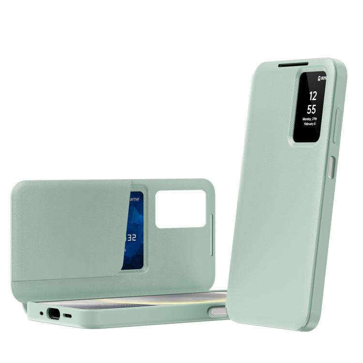 Custodia per telefono in pelle Smart View Window con slot per carte, For Galaxy A57 5G, For Galaxy A37 5G, For Galaxy A27 5G, For Galaxy S25 FE 5G