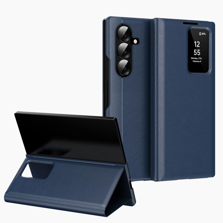 Custodia per telefono in pelle Smart View Window con slot per carte, For Galaxy S26 FE 5G, For Galaxy Fold8 Ultra 5G, For Galaxy Z TriFold, For Galaxy S26 Ultra 5G
