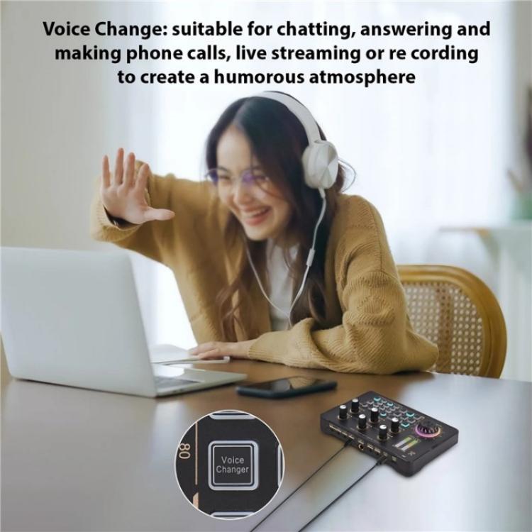 V80 per telefono cellulare computer portatile live streaming karaoke scheda audio mixer, V80