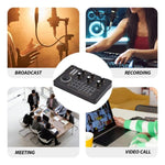 Scheda audio mixer V80 per live streaming e karaoke