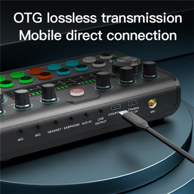 Scheda audio per streaming live P99 con mixer DJ, convertitore vocale, mixer audio, P99