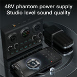 Mixer audio F10 con Phantom Power 48V per streaming live