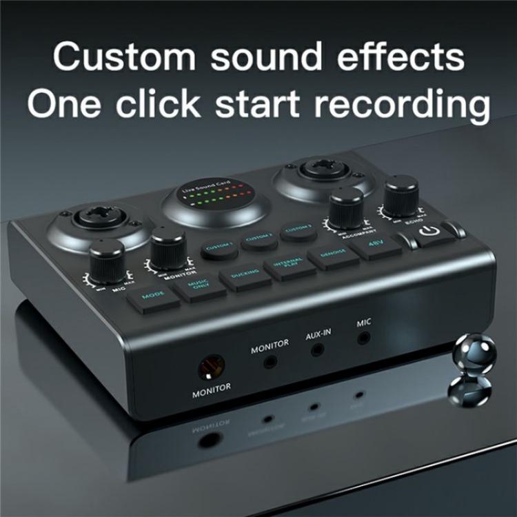 Mixer audio F10 con Phantom Power 48V per streaming live