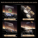 Supporto per bocchette dell'aria per auto SD01 Supporto per telefono rotante a doppia bobina Supporto per telefono con caricabatterie wireless da 15 W, SD01 Grey, SD01 Black