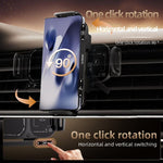 Supporto per bocchette dell'aria per auto SD01 Supporto per telefono rotante a doppia bobina Supporto per telefono con caricabatterie wireless da 15 W, SD01 Grey, SD01 Black