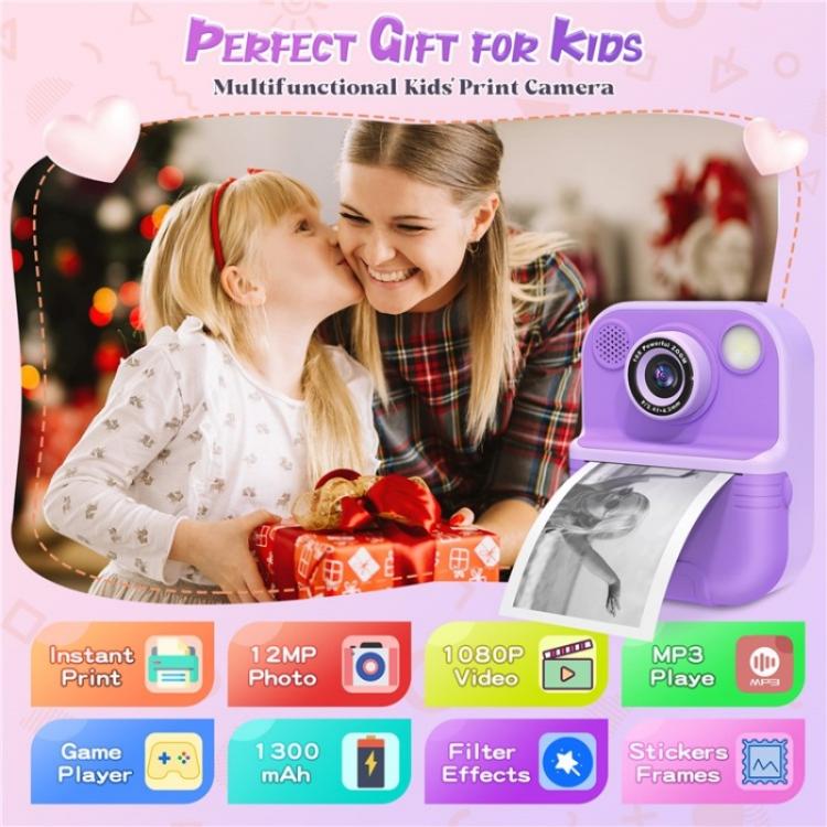 E8 2.4 pollici schermo foto stampa video registratore multifunzionale bambini doppia lente fotocamera