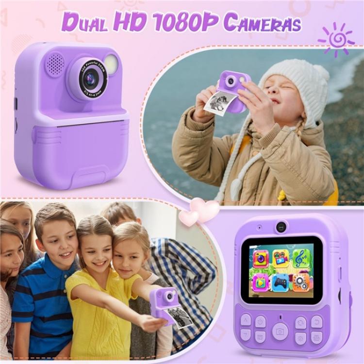 E8 2.4 pollici schermo foto stampa video registratore multifunzionale bambini doppia lente fotocamera