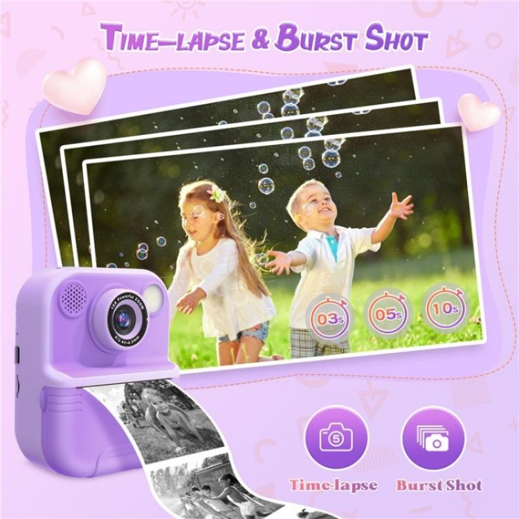 Fotocamera bambini doppia lente con stampa e schermo 2.4"