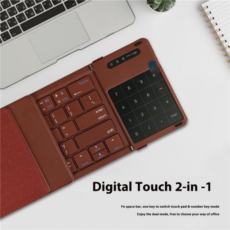 B077T Tastiera Bluetooth portatile pieghevole wireless con touchpad, B077T With Touchpad