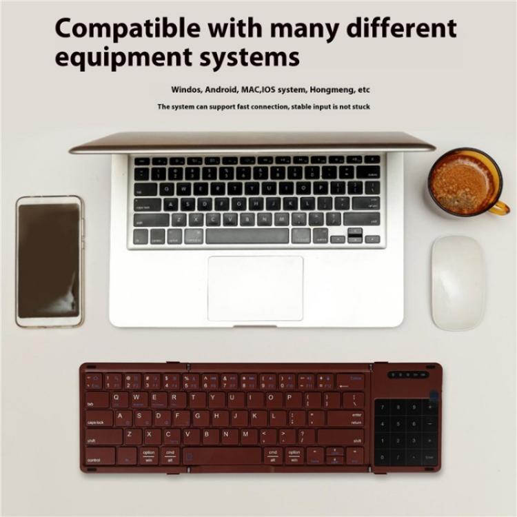 B077T Tastiera Bluetooth portatile pieghevole wireless con touchpad, B077T With Touchpad
