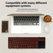 B077T Tastiera Bluetooth portatile pieghevole wireless con touchpad, B077T With Touchpad