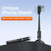 Treppiede selfie stick retrattile con clip per smartphone