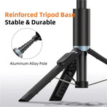 Treppiede selfie stick retrattile con clip girevole 360°