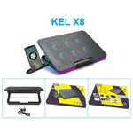 X8 Supporto per Notebook Pieghevole con Altezza Regolabile e 6 Ventole ARGB Pad di Raffreddamento, X8