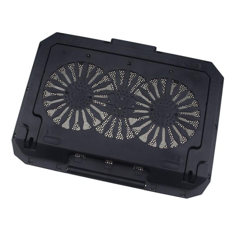 N33 RGB Dual Fans Cooling Pad Supporto per laptop regolabile in altezza con supporto per telefono, N33