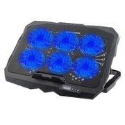 A6 Supporto per laptop ergonomico con 6 ventole e altezza regolabile, tappetino di raffreddamento, A6