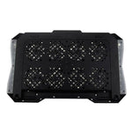 S608 RGB Light 8 ventole silenziose Supporto regolabile in altezza per laptop con supporto per telefono, S608