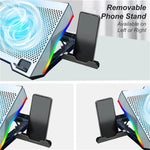 S601 RGB Light Notebook Cooler Regolabile in Altezza Gaming Laptop Cooling Pad, S601