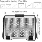 S601 RGB Light Notebook Cooler Regolabile in Altezza Gaming Laptop Cooling Pad, S601