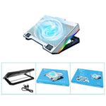 S601 RGB Light Notebook Cooler Regolabile in Altezza Gaming Laptop Cooling Pad, S601