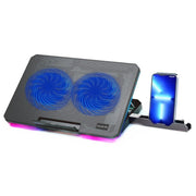 Supporto di raffreddamento per notebook con angolo regolabile CP252, doppia ventola, tappetino di raffreddamento per laptop, CP252
