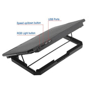 Supporto di raffreddamento per notebook con angolo regolabile CP252, doppia ventola, tappetino di raffreddamento per laptop, CP252