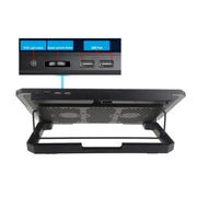Supporto di raffreddamento per notebook con angolo regolabile CP252, doppia ventola, tappetino di raffreddamento per laptop, CP252
