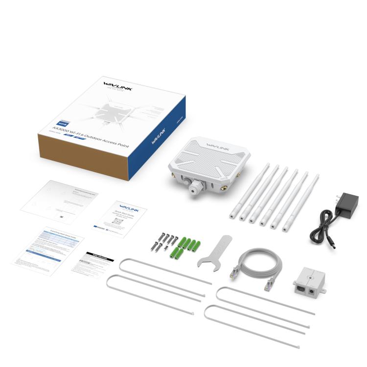 WAVLINK WN588HX3 AX3000 Ripetitore WiFi esterno con 6 antenne Ripetitore WiFi Dual Band, US Plug, UK Plug, EU Plug, AU Plug