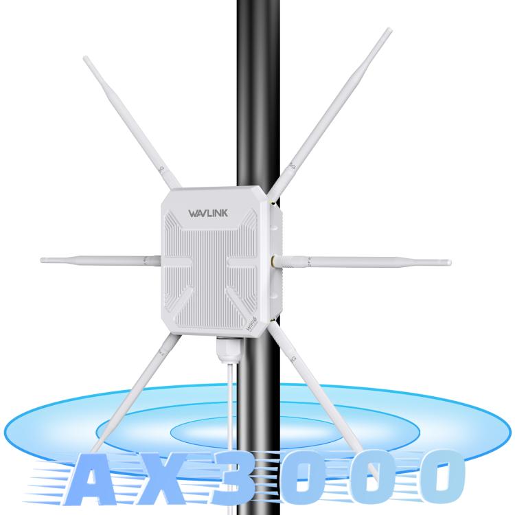 WAVLINK WN588HX3 AX3000 Ripetitore WiFi esterno con 6 antenne Ripetitore WiFi Dual Band, US Plug, UK Plug, EU Plug, AU Plug