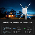 WAVLINK WN588HX3 AX3000 Ripetitore WiFi esterno con 6 antenne Ripetitore WiFi Dual Band, US Plug, UK Plug, EU Plug, AU Plug