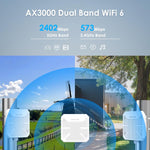 Antenna direzionale integrata da 12 dBi WAVLINK WN573HP3 Ripetitore dual band AX3000 per esterni, US Plug, EU Plug, UK Plug, AU Plug