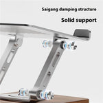J27 Supporto da tavolo pieghevole girevole in legno per tablet e laptop in metallo, J27