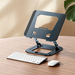 Supporto di raffreddamento per laptop in lega di acciaio pieghevole regolabile da tavolo portatile J30, J30