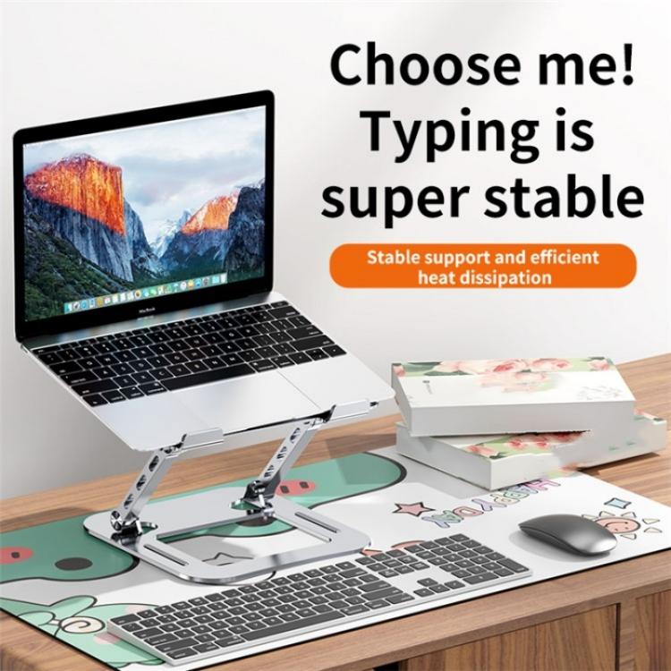 Supporto di raffreddamento per laptop in lega di acciaio pieghevole regolabile da tavolo portatile J30, J30