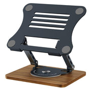 Supporto di raffreddamento in metallo e legno per laptop J31 pieghevole e girevole a 360 gradi, J31
