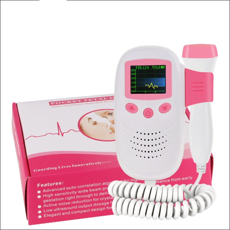 RZ-100S9 LED Doppler fetale ad ultrasuoni Rilevatore di battito cardiaco per bambini Monitor Digitale prenatale Stetoscopio Doppler fetale tascabile, RZ-100S9