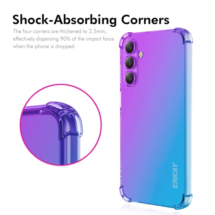 Custodia per telefono in TPU con airbag sfumato Hat-Prince ENKAY, For Samsung Galaxy A26 5G, For Samsung Galaxy A36 5G, For Samsung Galaxy S25 Ultra 5G, For Samsung Galaxy A06 4G, For Samsung Galaxy S24 FE 5G, For Samsung Galaxy Xcover7 Pro