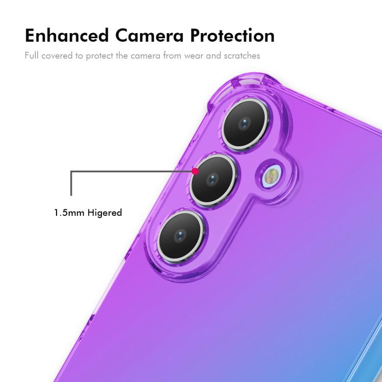 Custodia per telefono in TPU con airbag sfumato Hat-Prince ENKAY, For Samsung Galaxy A57, For Galaxy A27 5G, For Galaxy A08 / A07 4G, For Samsung Galaxy M56, For Samsung Galaxy S25 Edge 5G, For Samsung Galaxy A56 5G