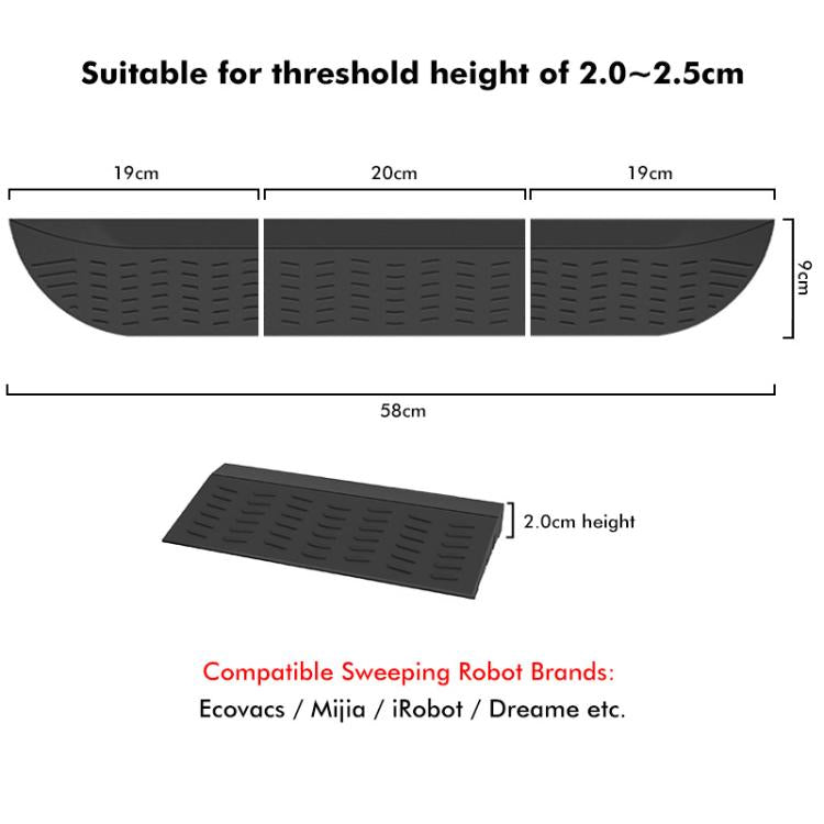 Rampa soglia universale per robot aspirapolvere 23x10x7cm