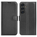 Custodia per telefono in pelle con supporto e motivo a flip orizzontale con trama Litchi, For Galaxy S25 5G, For Galaxy S25+ 5G