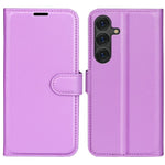 Custodia per telefono in pelle con supporto e motivo a flip orizzontale con trama Litchi, For Galaxy S25 5G, For Galaxy S25+ 5G
