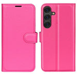 Custodia per telefono in pelle con supporto e motivo a flip orizzontale con trama Litchi, For Galaxy S25 5G, For Galaxy S25+ 5G