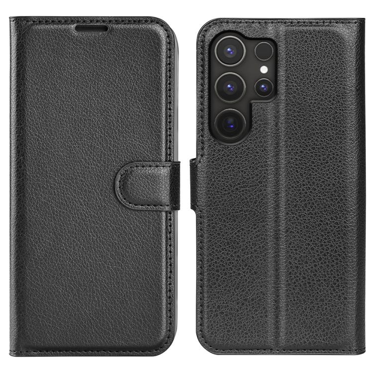 Custodia per telefono in pelle con supporto e motivo a flip orizzontale con trama Litchi, For Galaxy S25 Ultra 5G, For Galaxy A16 5G