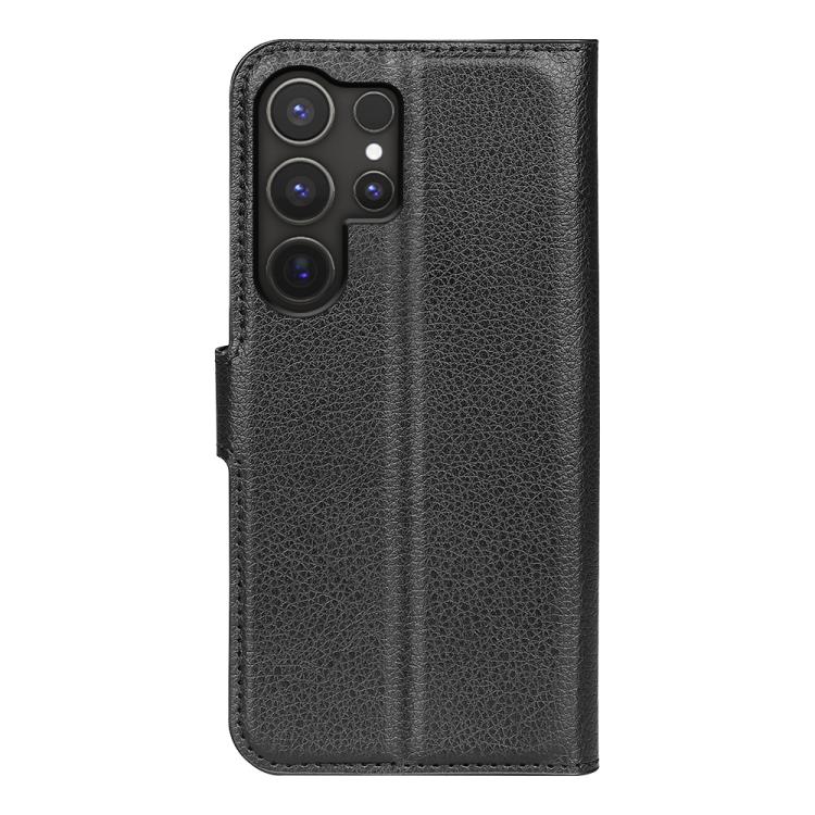 Custodia per telefono in pelle con supporto e motivo a flip orizzontale con trama Litchi, For Galaxy S25 Ultra 5G, For Galaxy A16 5G