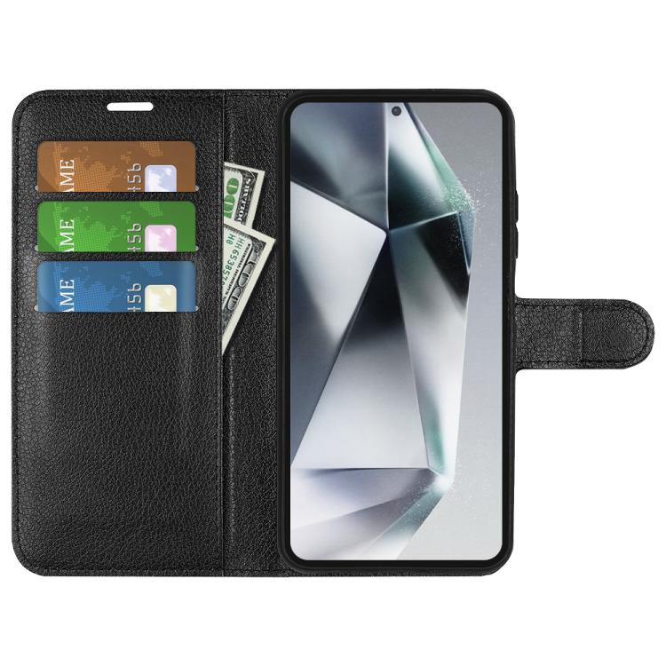 Custodia per telefono in pelle con supporto e motivo a flip orizzontale con trama Litchi, For Galaxy S25 Ultra 5G, For Galaxy A16 5G