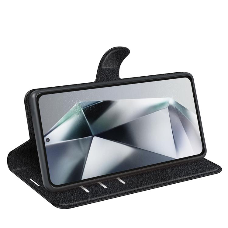 Custodia per telefono in pelle con supporto e motivo a flip orizzontale con trama Litchi, For Galaxy S25 Ultra 5G, For Galaxy A16 5G