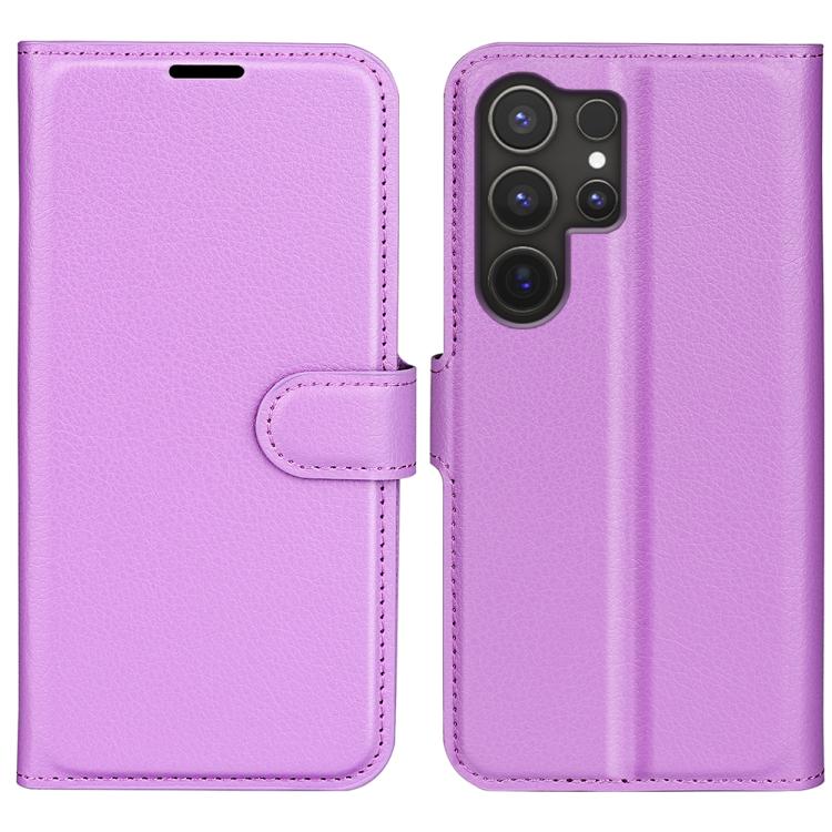 Custodia per telefono in pelle con supporto e motivo a flip orizzontale con trama Litchi, For Galaxy S25 Ultra 5G, For Galaxy A16 5G